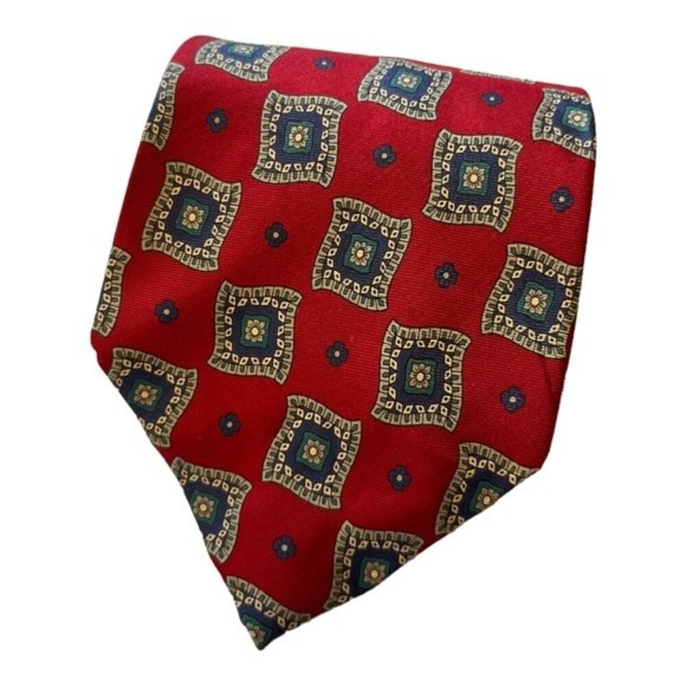Christian Dior | Maroon Red Printed Detail Men’s Dress Tie‎